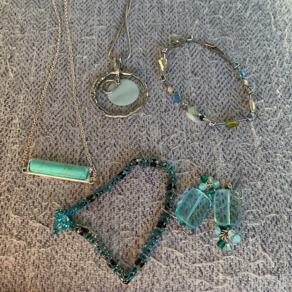 Blue/green jewelry bundle